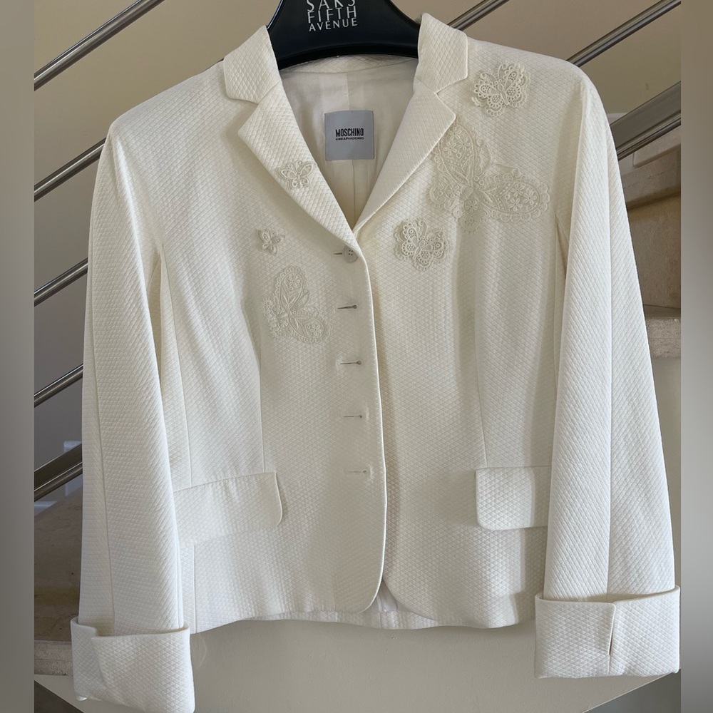 VINTAGE MOSCHINO CHEAP & CHIC WHITE JACKET